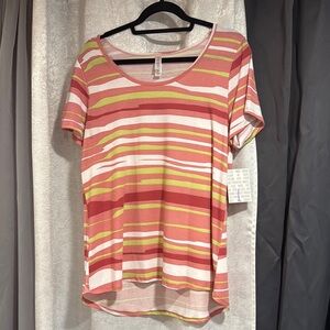 LuLaRoe Pink Short Sleeve Relaxed T-Shirt